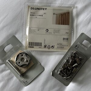 IKEA DIGNITET Curtain Wire System + RIKTIG Clips Set (New)